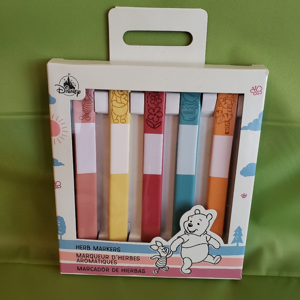 Disney Winnie-the-Pooh Herb Markers - NIB - set of 5